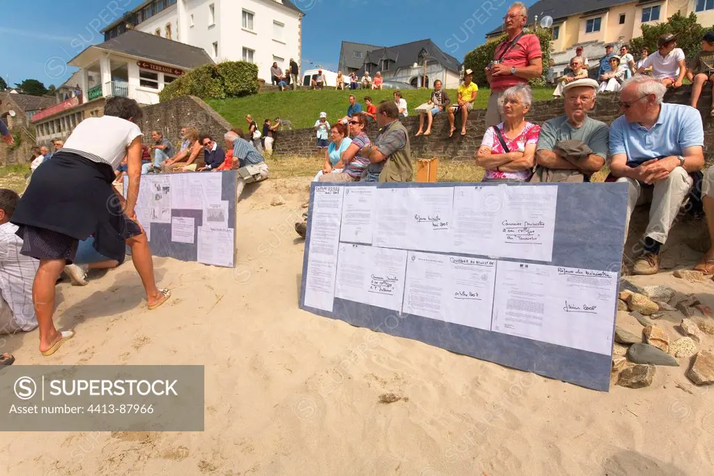 Activists against the green tides Brittany France