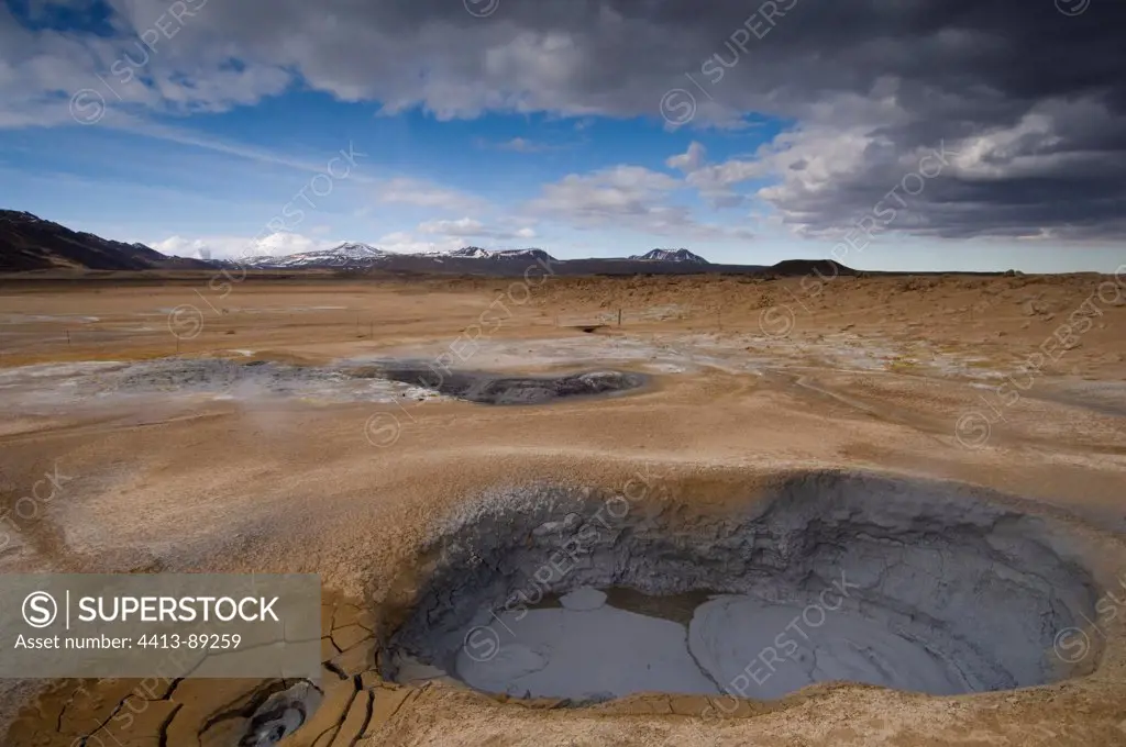 Hverir geothermal fields at the foot of Namafjall mountain