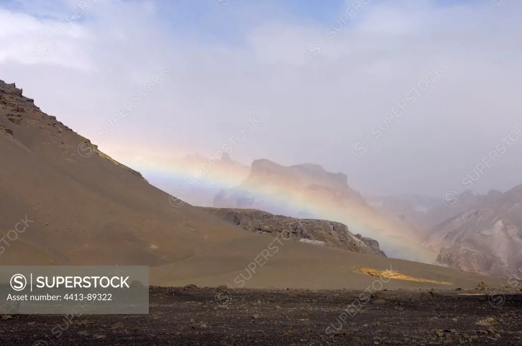 Rainbow Skaftafell National Park South coast Iceland