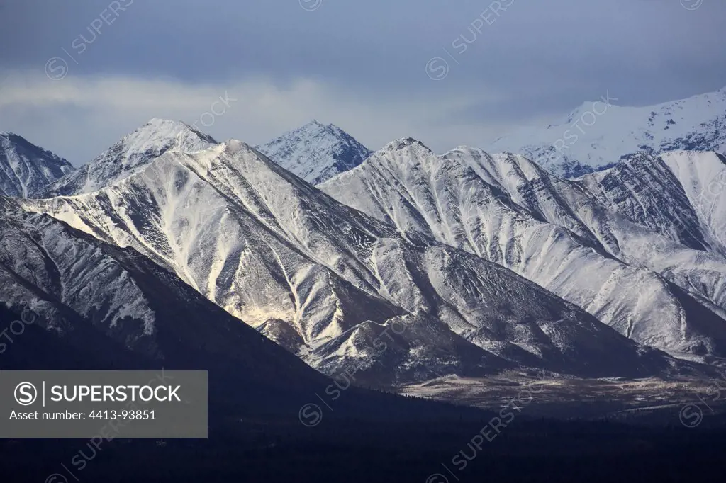 Mountain and tundra in the Yukon Canada