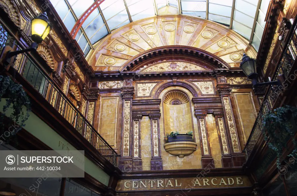 Interior of an arcade, Central Arcade, Newcastle Upon Tyne, England