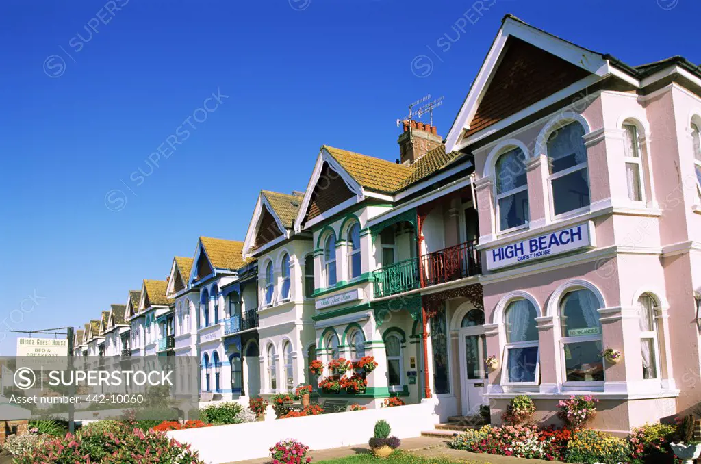 Buildings in a row, Worthing, England