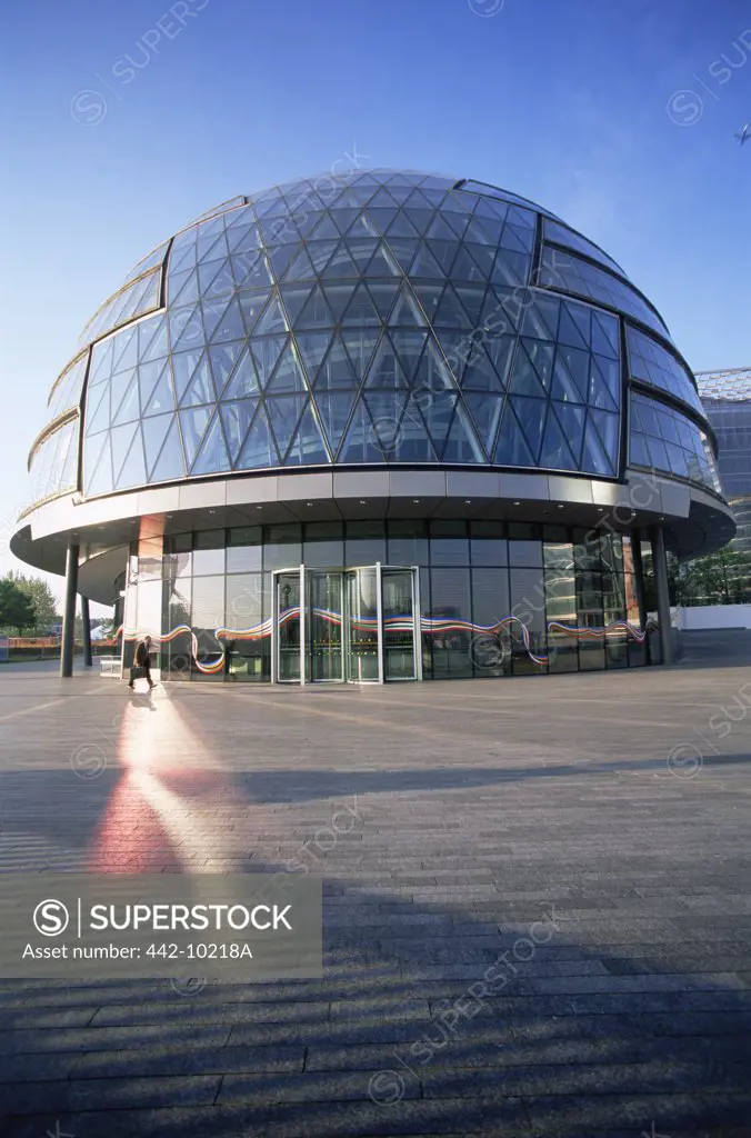 Facade of a government building, City Hall, London, England
