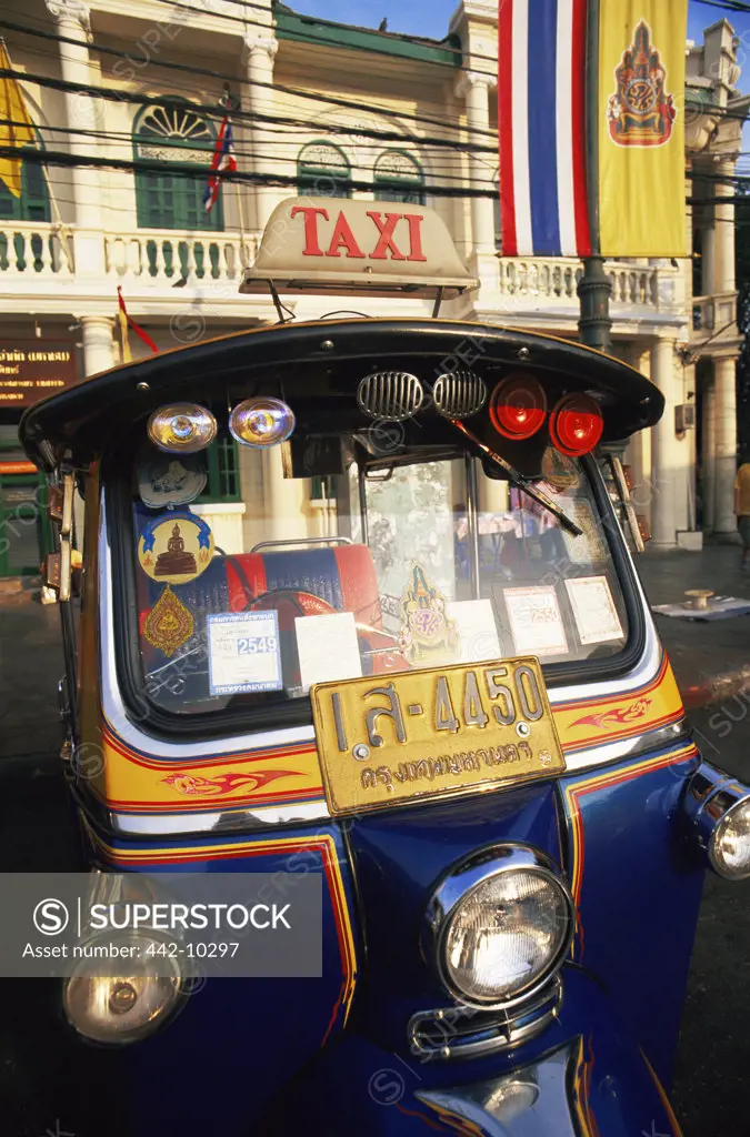 Close-up of a tuk-tuk, Bangkok, Thailand
