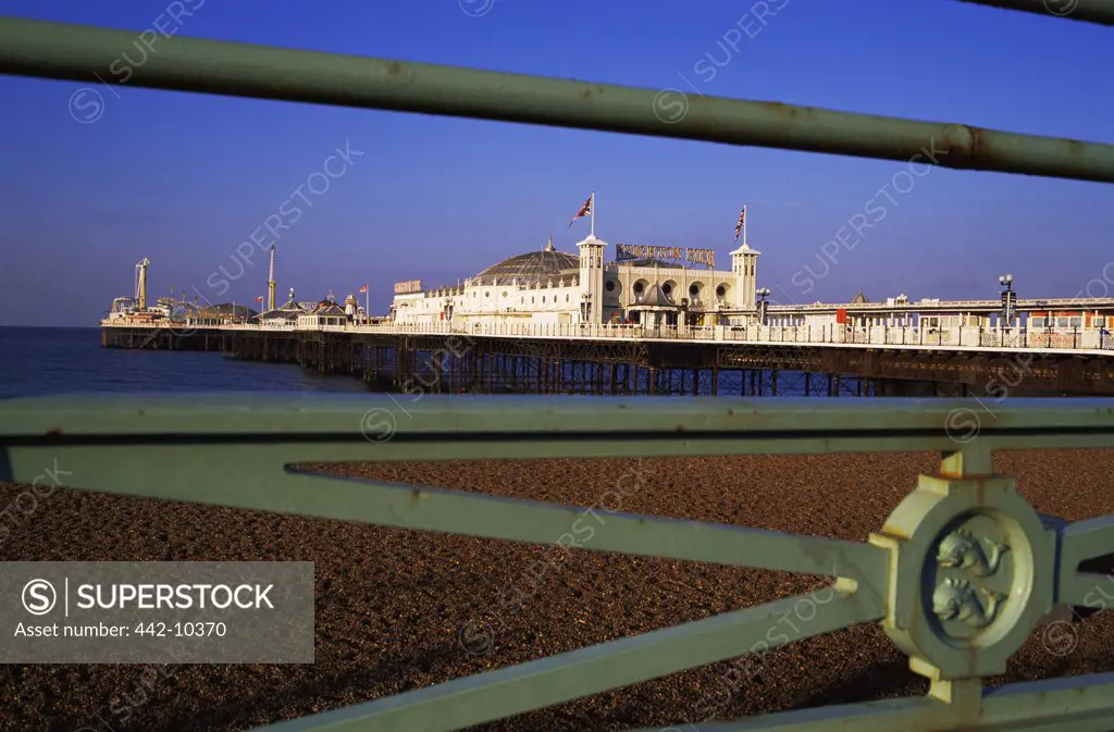 Tourist resort on a pier, Palace Pier, Brighton, Sussex, England
