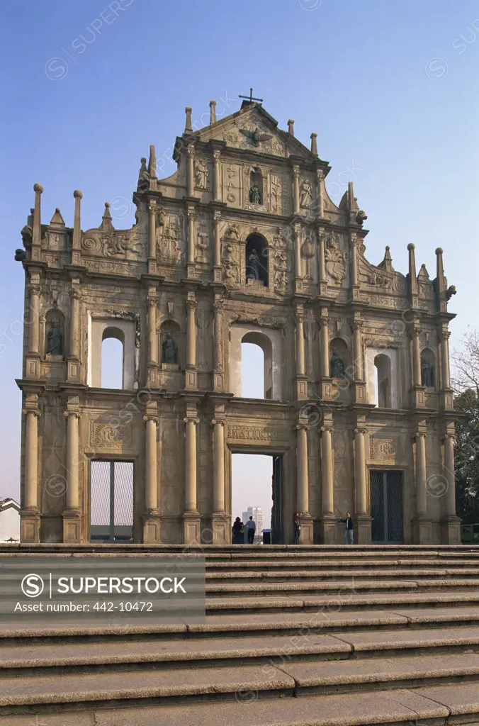 Low angle view of a church, St. Paul's Church, Macao, China