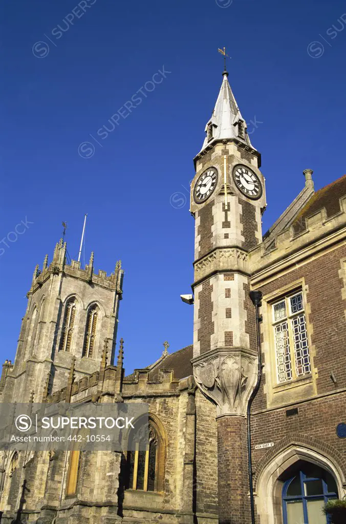 Low angle view of a church, St. Peter's Church, Dorchester, Dorset, England