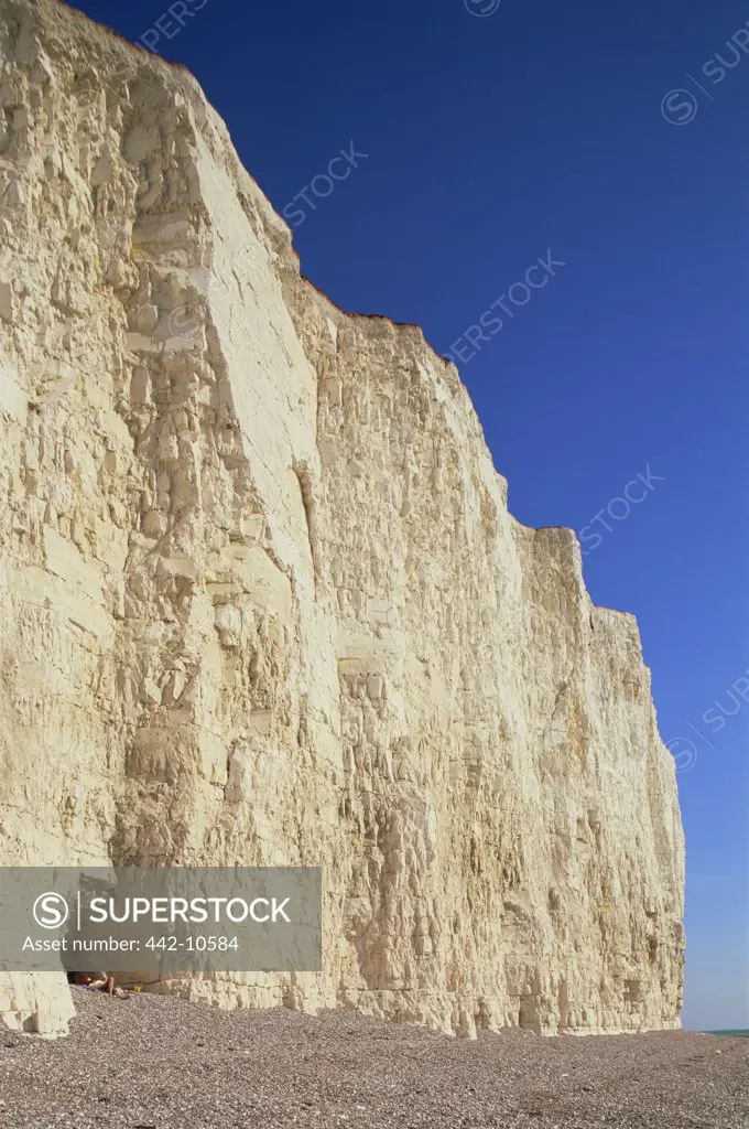 Tourists on the beach, Seven Sisters, Beachy Head, Eastbourne, East Sussex, England