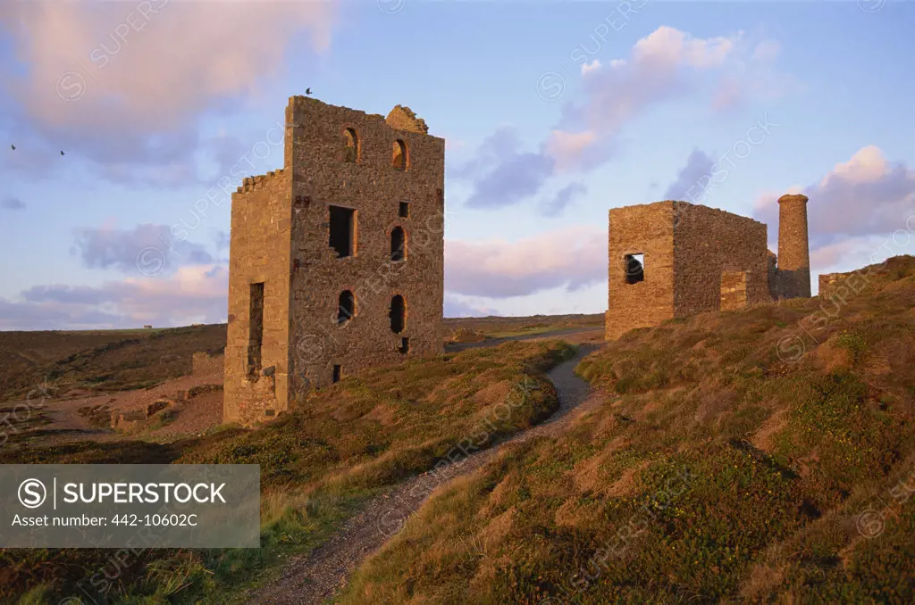 Ruins of a tin mine, Wheal Coates Mine, St. Agnes, Cornwall, England