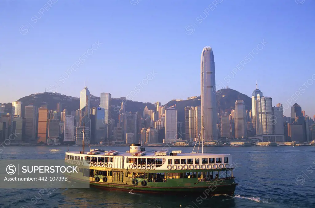 Star Ferry and City Skyline, Hong Kong, China