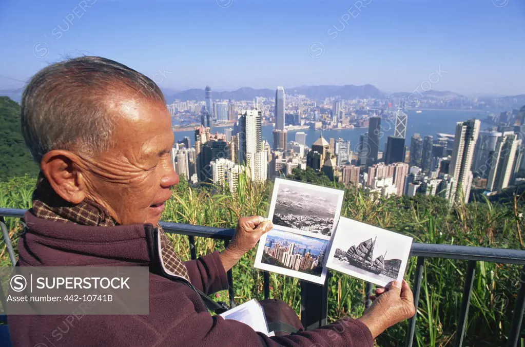 Postcard Vendor at The Peak , Hong Kong, China