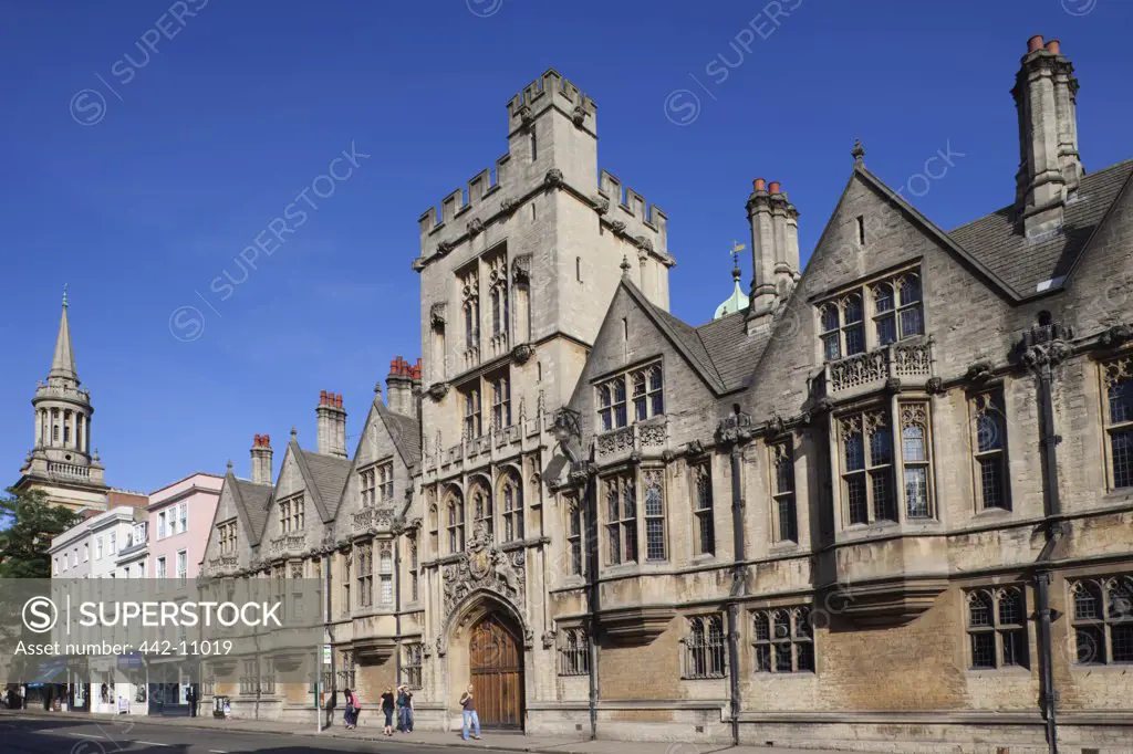 Facade of a church, High Street, University Church Of St Mary The Virgin, Oxford University, Oxford, Oxfordshire, England