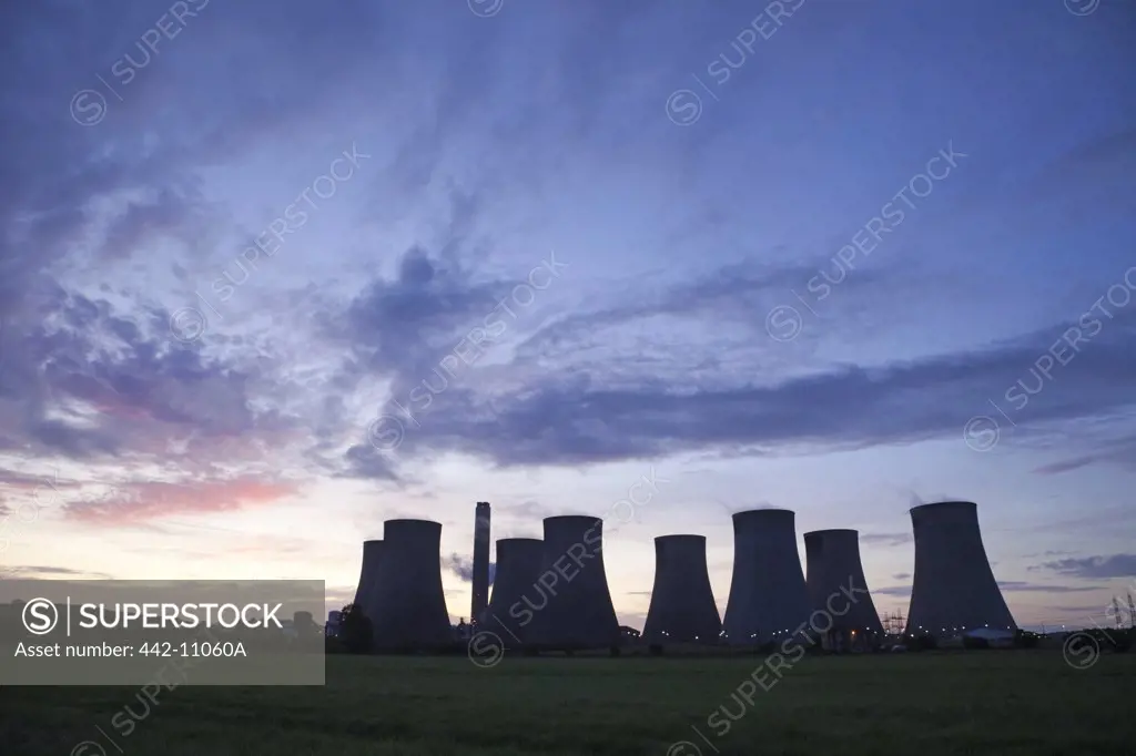 Coal Fired Power Station Cooling Towers, Radcliffe-on-Soar, England
