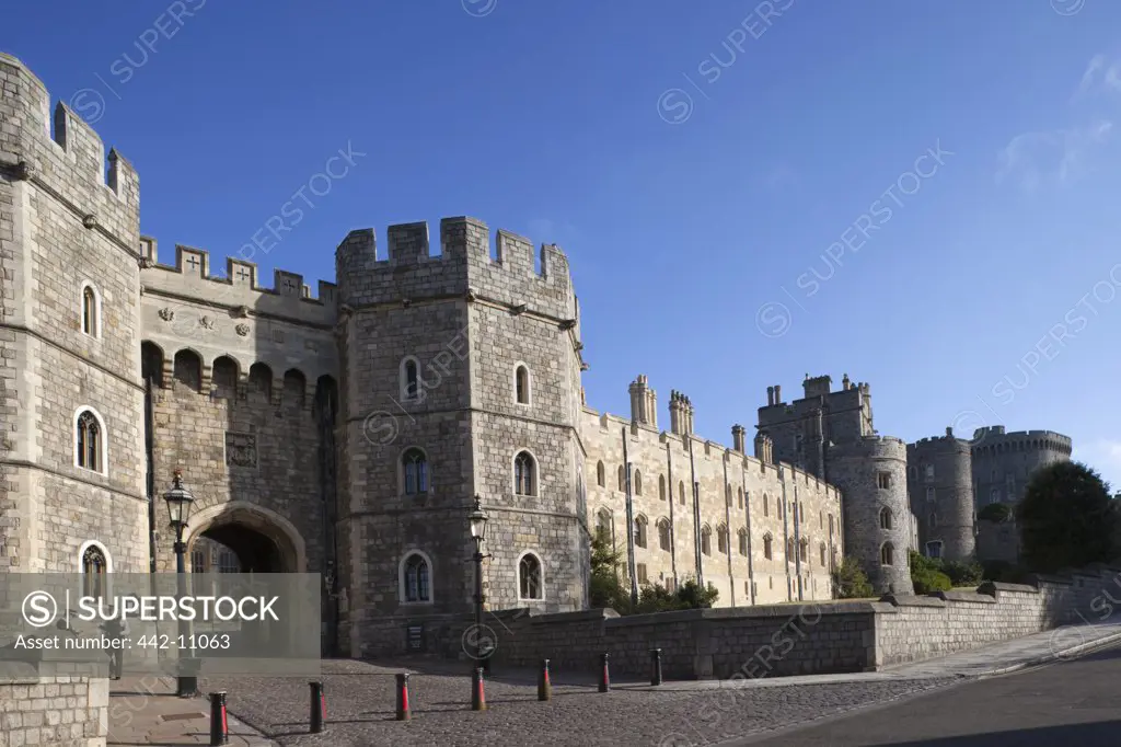 Entrance of a castle, Windsor Castle, Windsor and Eton, Berkshire, England