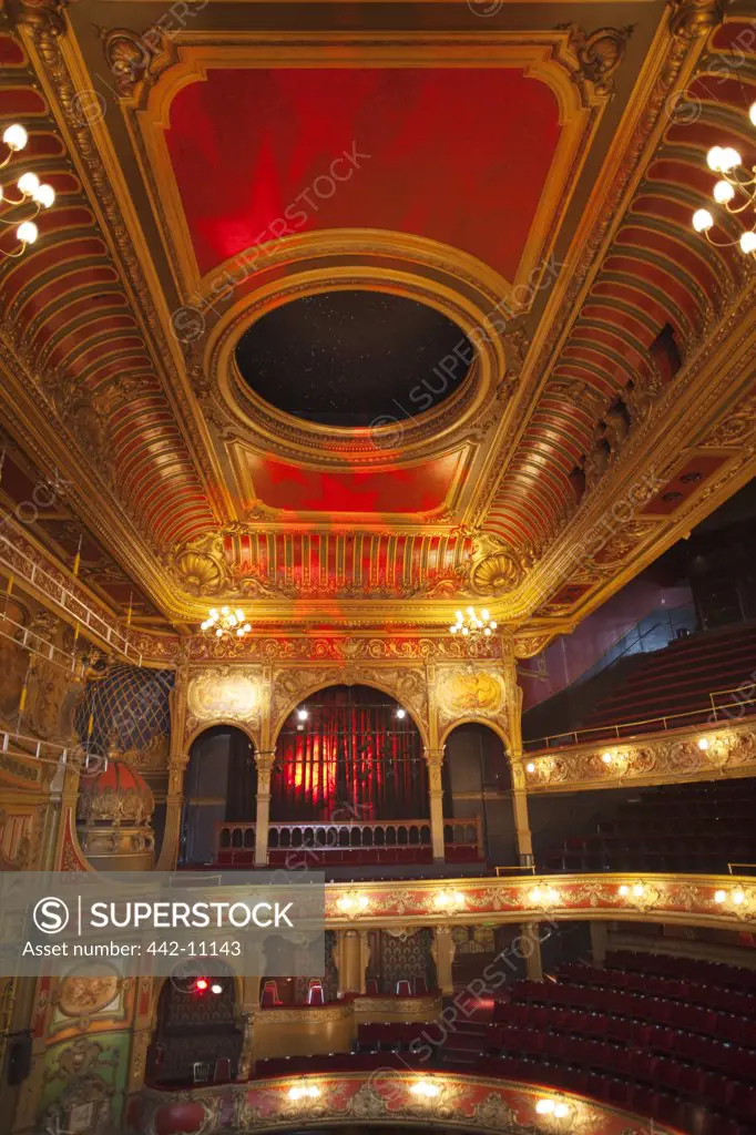 Interiors of a theater, Hackney Empire, Mare Street, London Borough of Hackney, Greater London, London, England