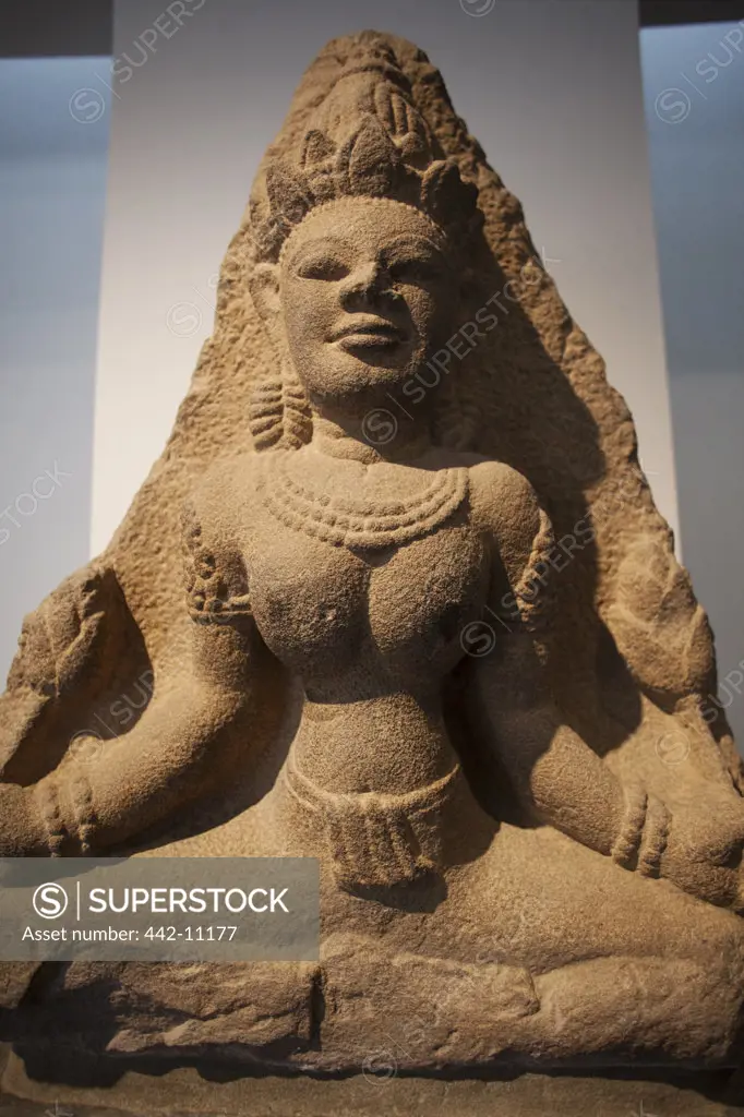 Statue of Lakshmi the Hindu Goddess of wealth and prosperity, History Museum, Ho Chi Minh City, Vietnam
