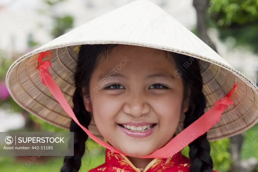 Portrait of a girl smiling, Ho Chi Minh City, Vietnam