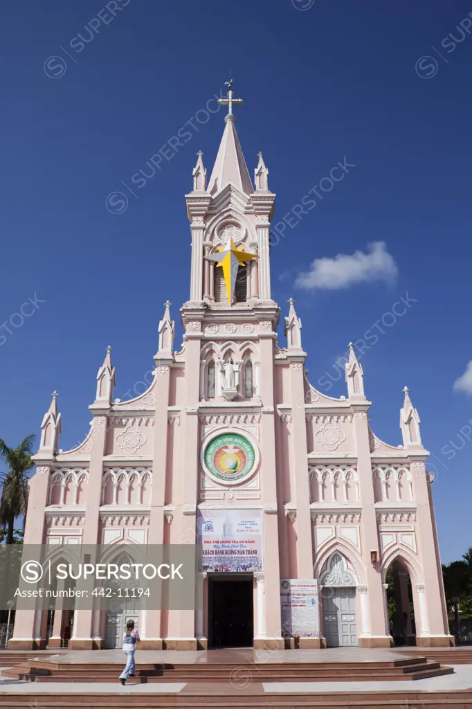 Facade of a cathedral, Danang, Vietnam