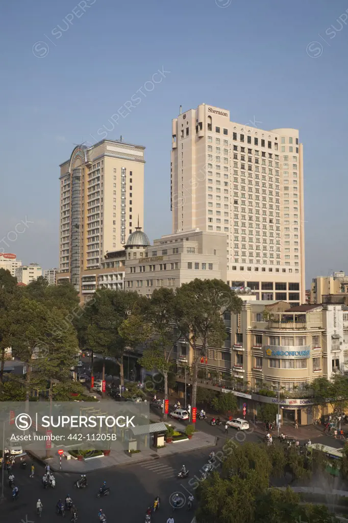 Buildings in a city, Ho Chi Minh City, Vietnam