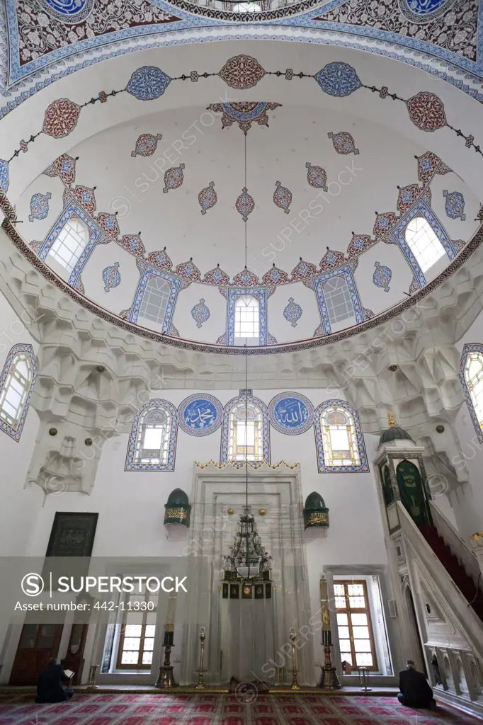 Interiors of a mosque, Sedeficilar Mosque, Istanbul, Turkey
