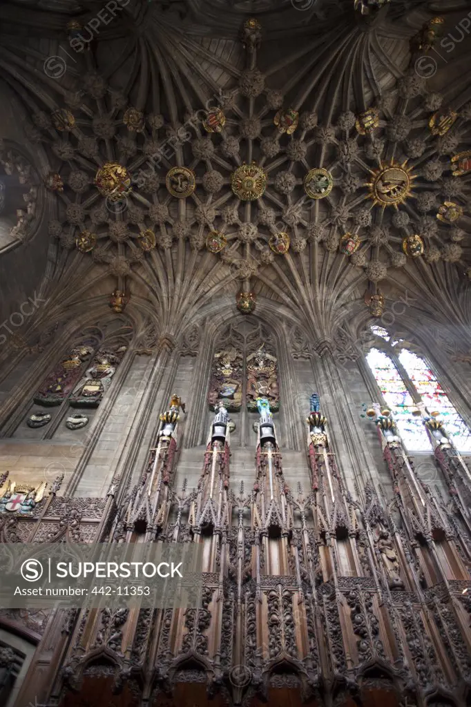 Interiors of a cathedral, Thistle Chapel, St. Giles' Cathedral, Royal Mile, Edinburgh, Scotland