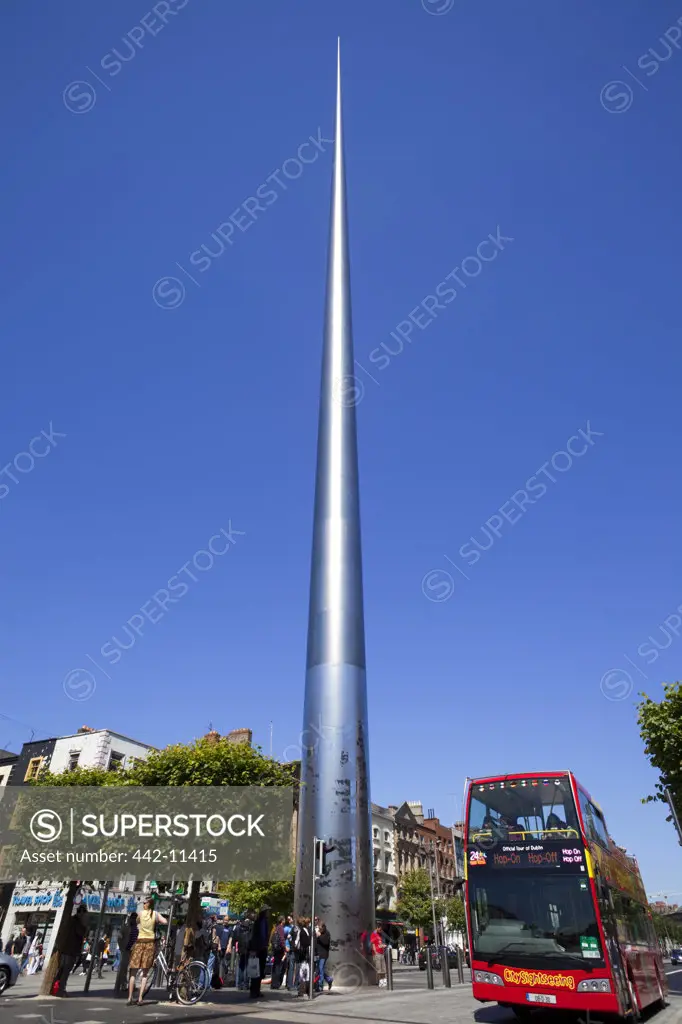 Ireland, Dublin, Spire of Dublin also known as Monument of Light by Ian Ritchie Architects in O'Connell Street