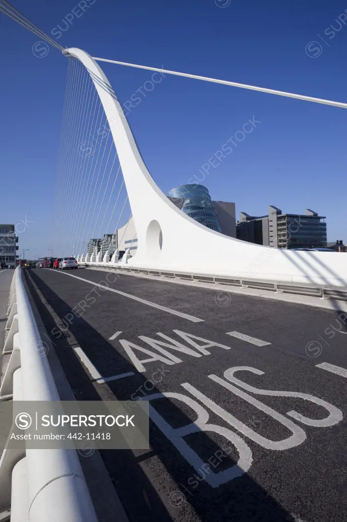 Ireland, Dublin, The Samuel Beckett Bridge, Designer and Architect Santiago Calatrava