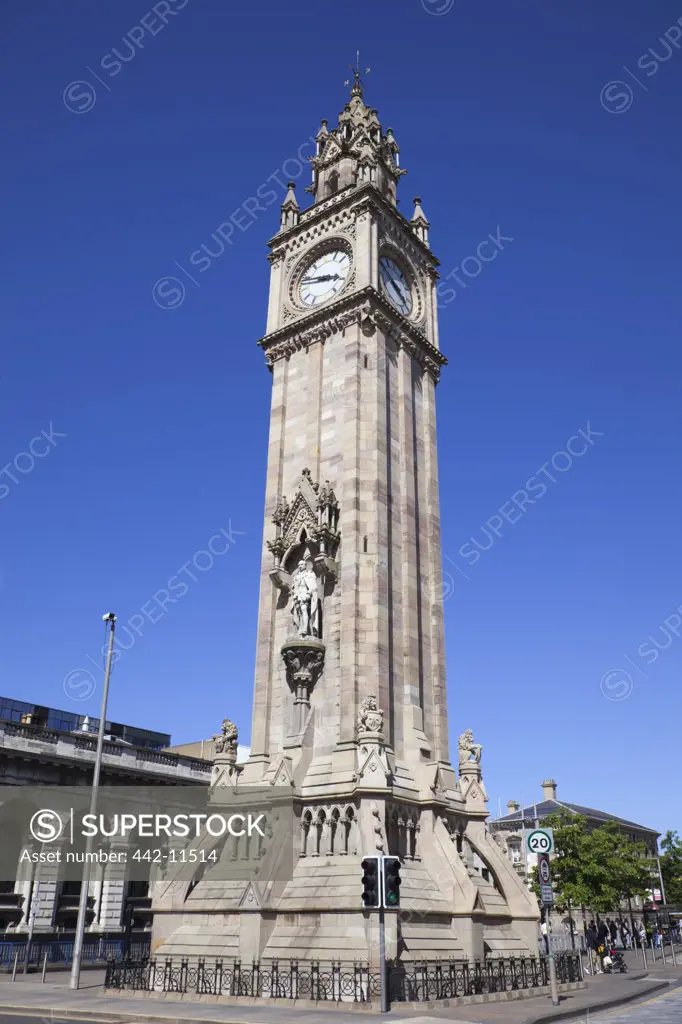 UK, Northern Ireland, Belfast, Albert Memorial Clock Tower