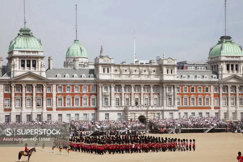 UK, England, London, Trooping the Color Ceremony in front of Old Admiralty Building at Horse Guards Parade Whitehall