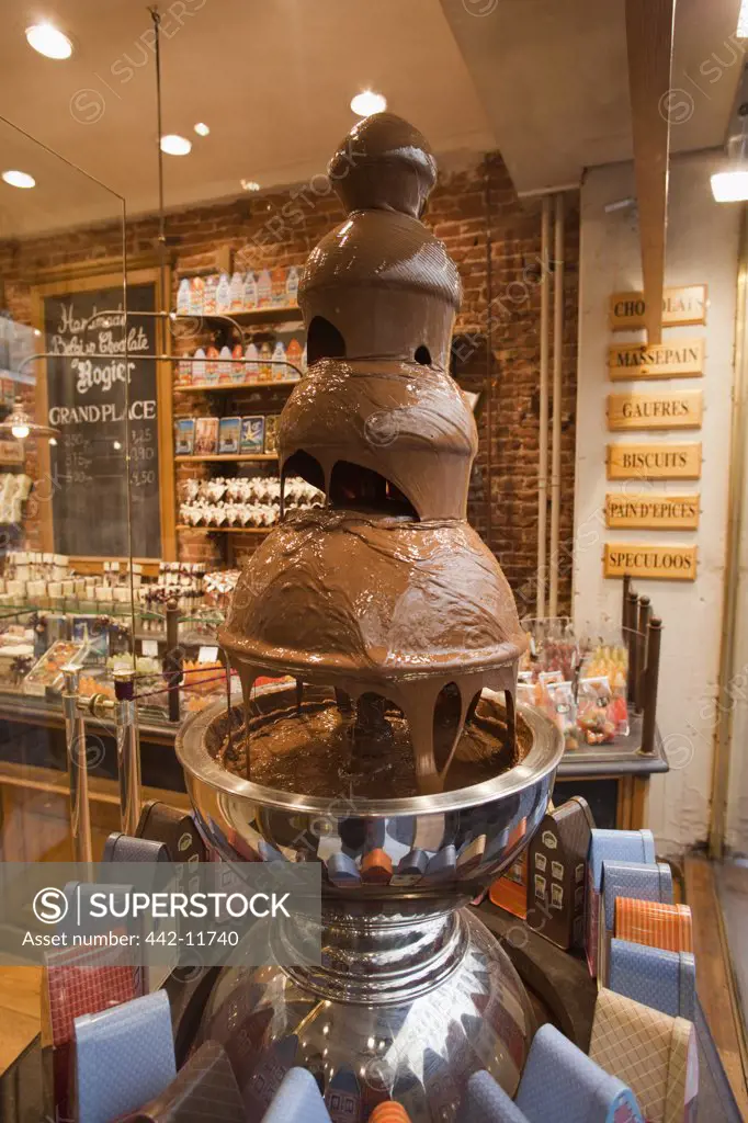 Belgium, Brussels, Chocolate fountain