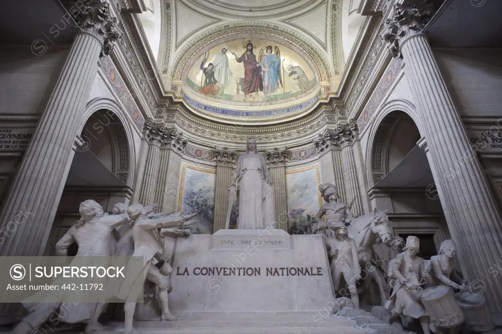 France,Paris,The Pantheon,La Convention Nationale Statue