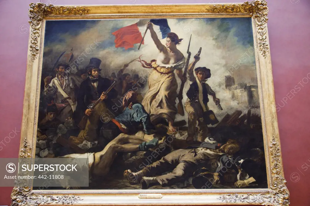 France,Paris,Louvre,Liberty Leading the People by Eugene Delacroix