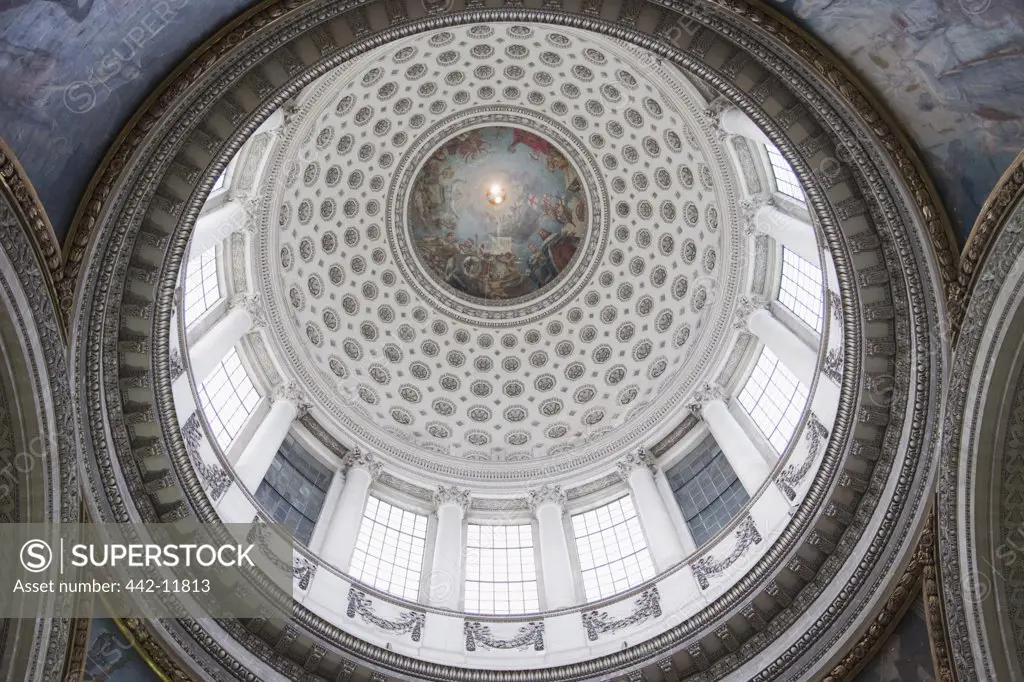 France,Paris,The Pantheon,Interior View of Domed Roof