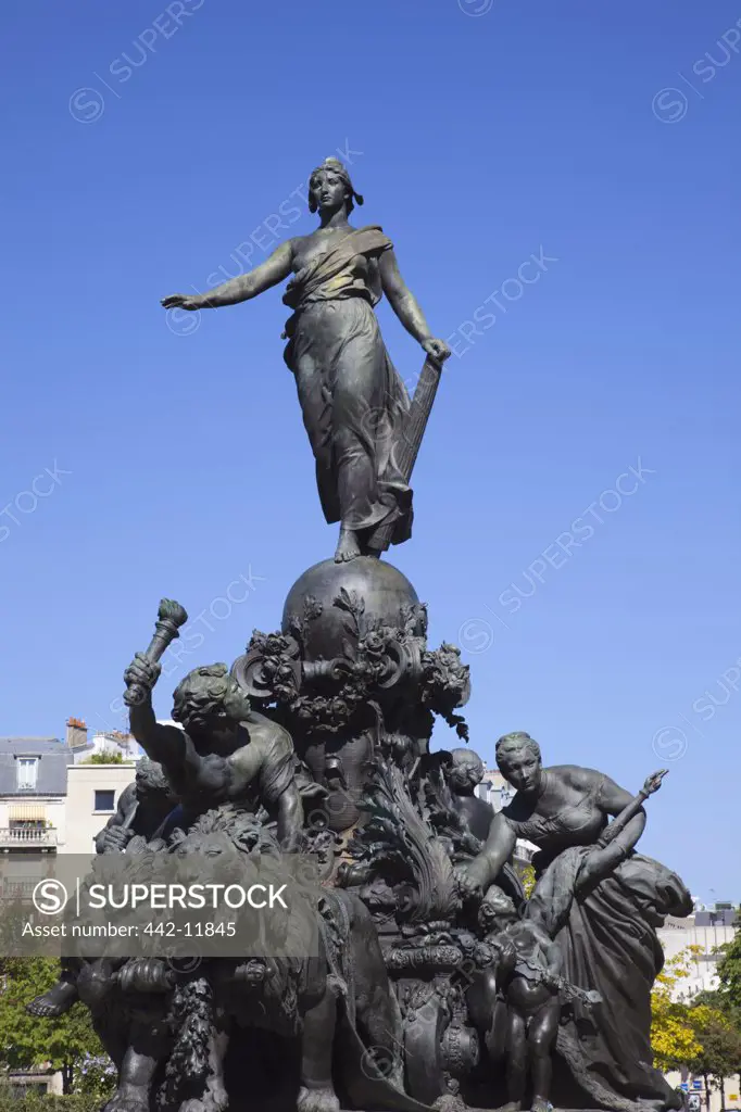 France,Paris,Place de la Nation,Statue of Triumph of the Republic by Dalou