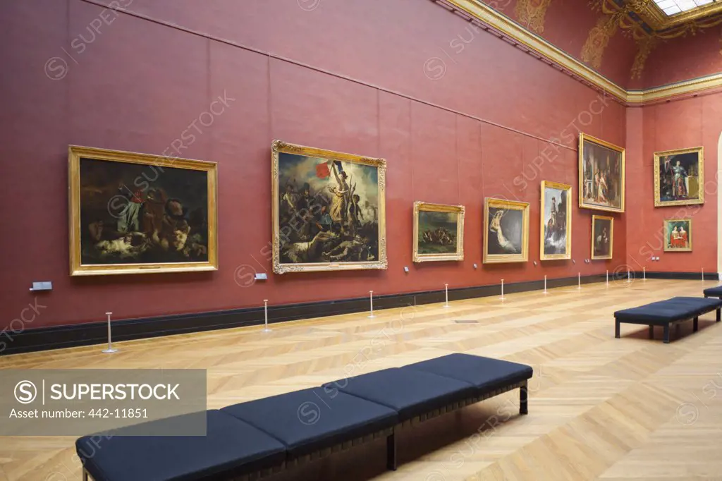 France,Paris,Louvre,Interior Gallery of the Denon Section