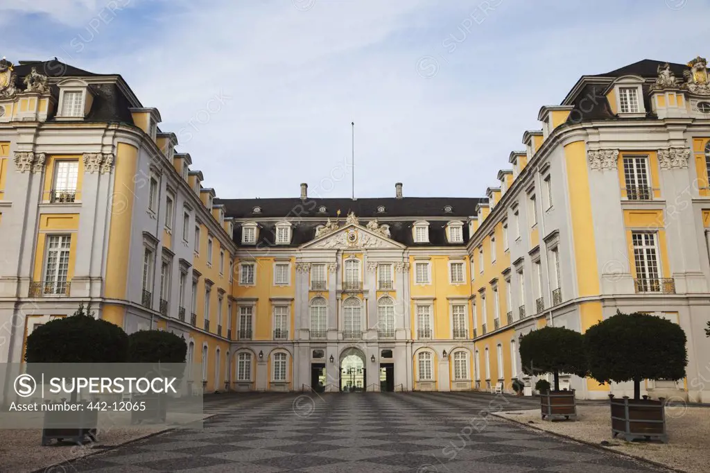 Facade of a palace, Augustusburg Palace, Bruhl, North Rhine Westphalia, Germany