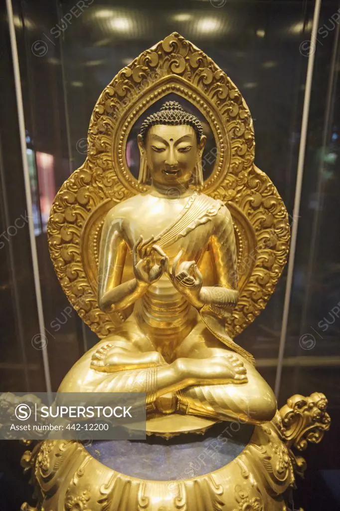 Gold Statue of Sakyamuni Buddha, Gallery Of Treasures, Forbidden City, Beijing, China