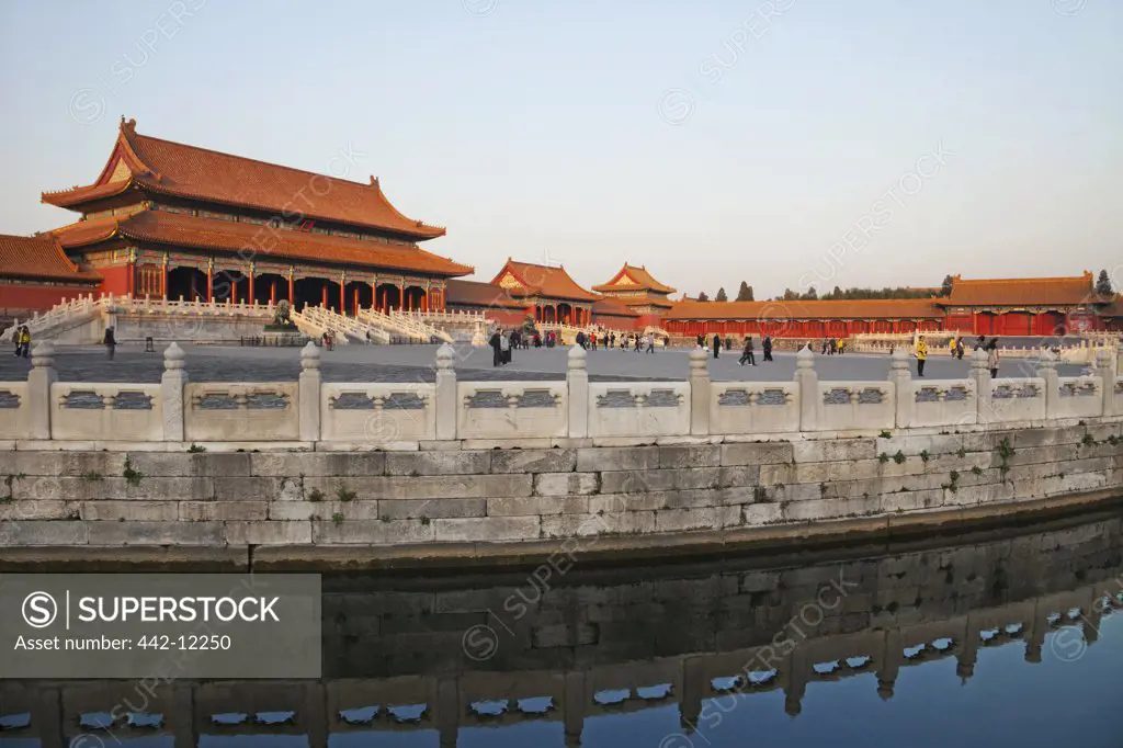 Reflection of buildings in water, Imperial Palace, Forbidden City, Beijing, China