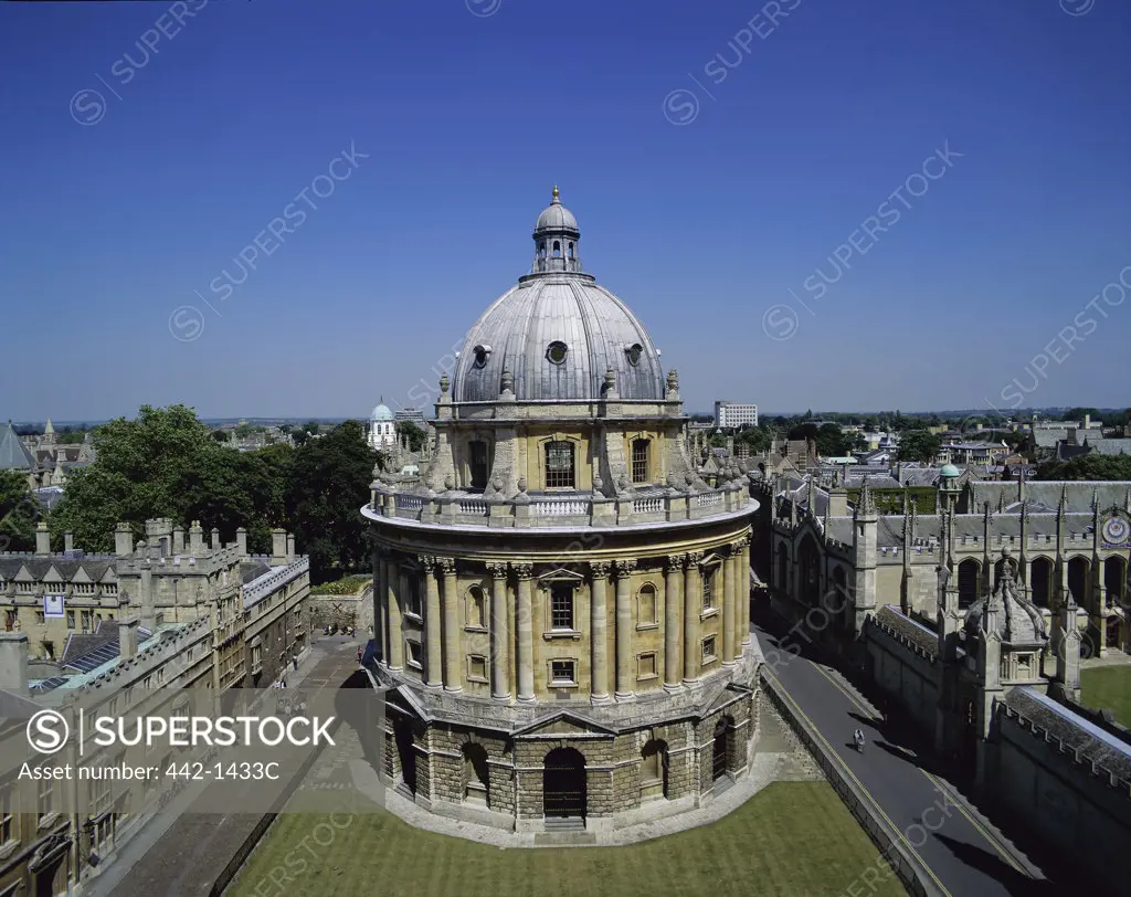 High angle view of an educational building, Radcliffe Camera, Oxford, England