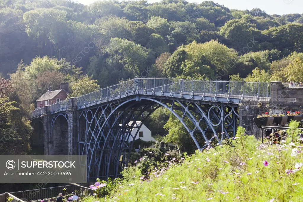 England,Shropshire,Ironbridge,Ironbridge Bridge,The World's First Cast Iron Bridge