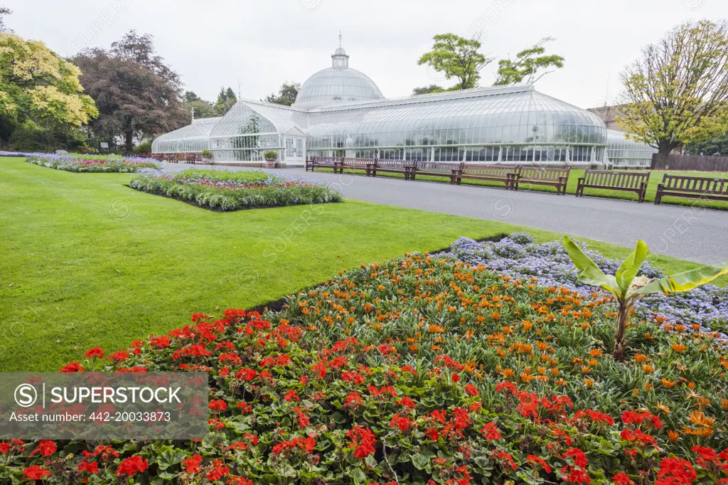 Scotland,Glasgow,Botanic Gardens,Kibble Palace Greenhouse