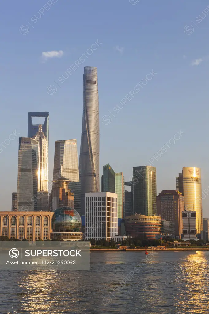 China,Shanghai,Pudong Skyline and Huangpu River 