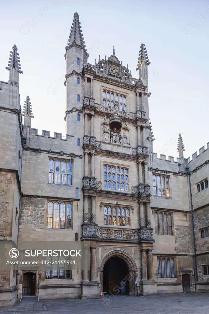 England, Oxfordshire, Oxford, Bodleian Library Building, Entrance Gate