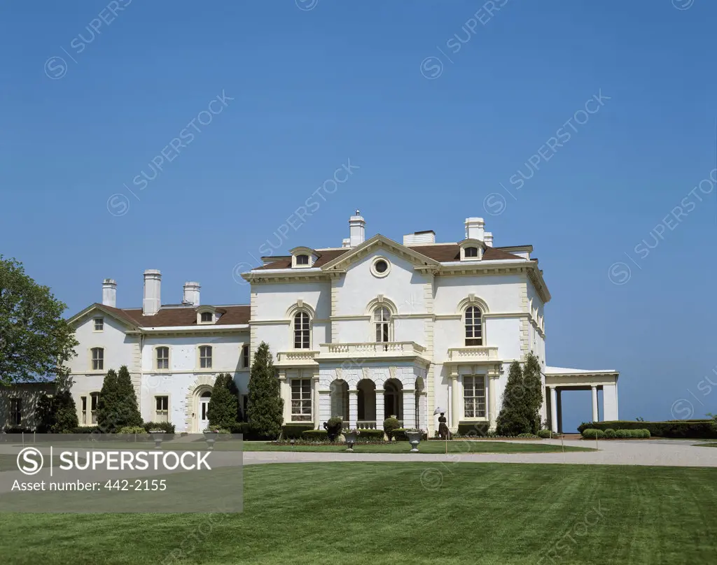 Facade of a mansion, Beechwood Mansion, Newport, Rhode Island, USA