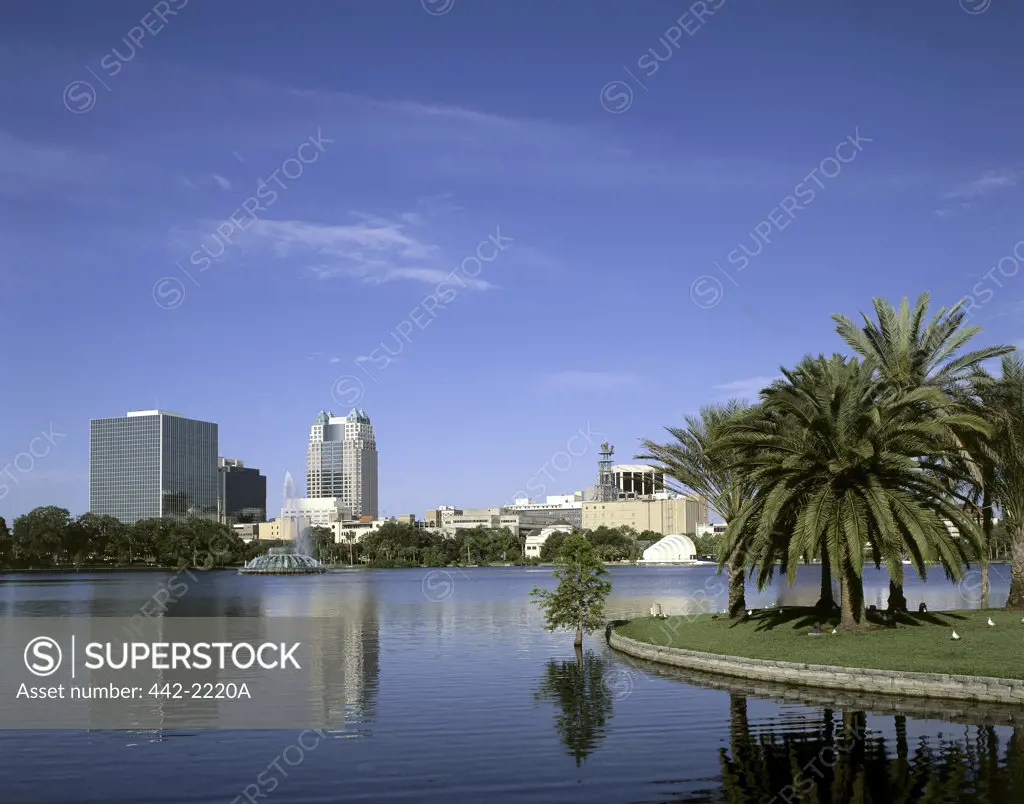 City on the waterfront, Lake Eola, Orlando, Florida, USA