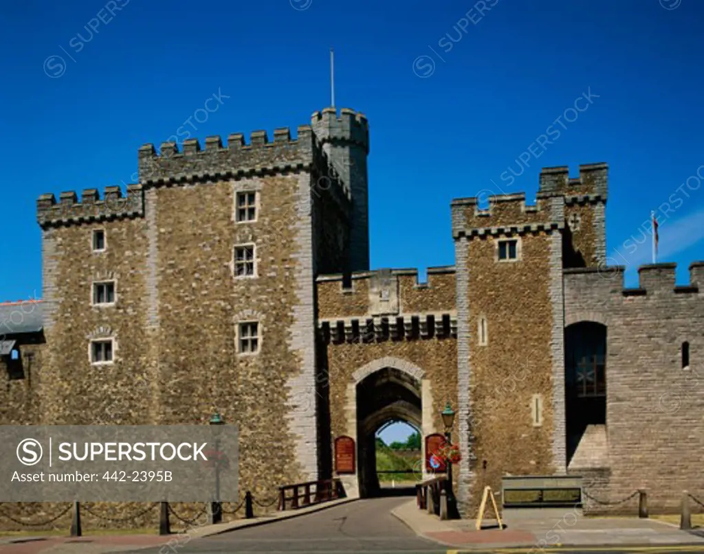 Entrance to Cardiff Castle, Cardiff, Wales