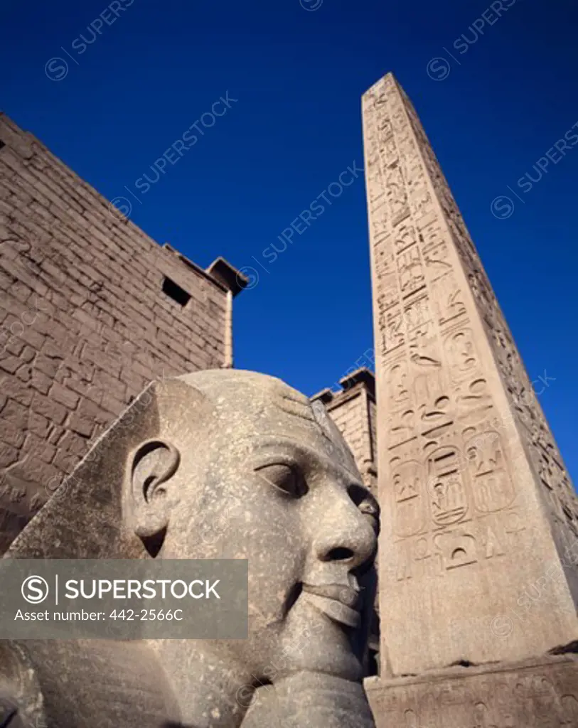 Low angle view of a statue, Ramses II, Temple of Luxor, Luxor, Egypt