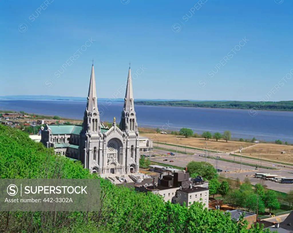 High angle view of a basilica, Basilica of Sainte-Anne-de-Beaupre, Quebec, Canada
