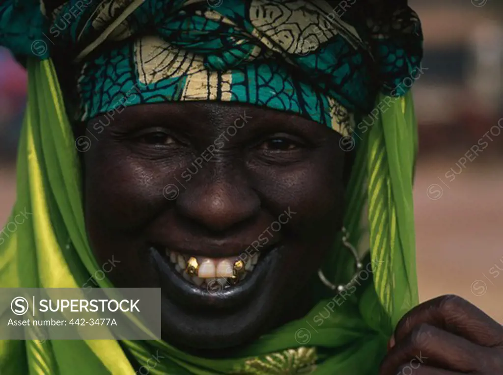 Portrait of a mid adult woman smiling, Banjul, Gambia