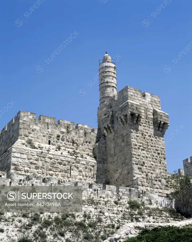 Low angle view of a tower, Tower of David, Jerusalem, Israel